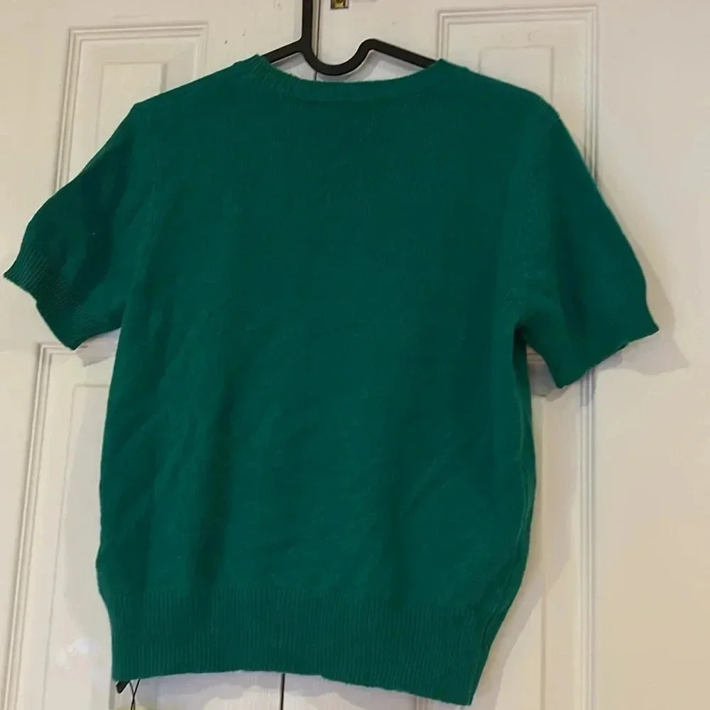 MOTF Luxe Soft Green crew neck Sweater Sz S - Picture 9 of 9